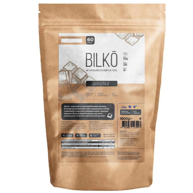 Протеиновый коктейль Bilko Шоколад 1,8 кг