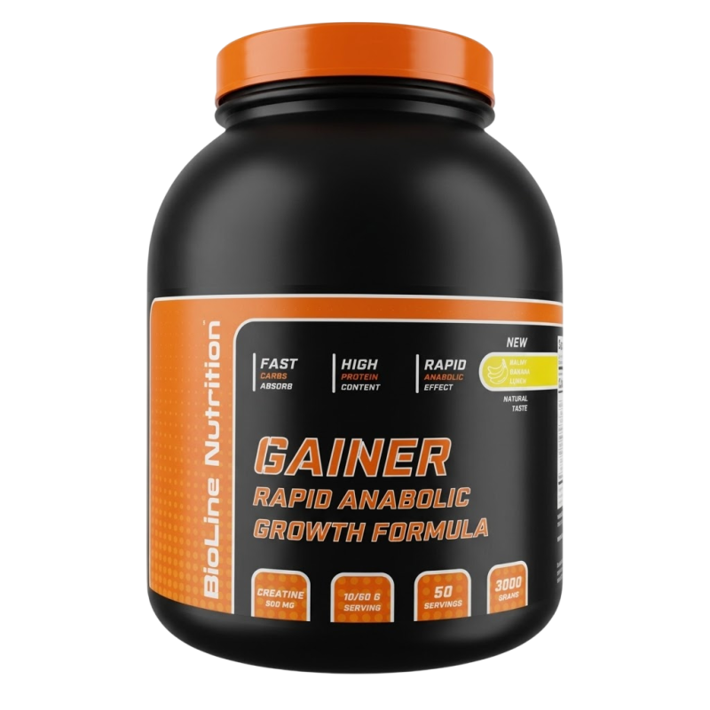Гейнер BioLine Rapid Anabolic Банан 3 кг Банка