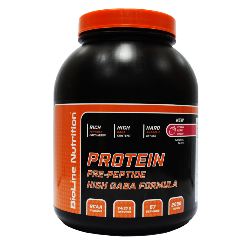 Протеин BioLine High Gaba Formula Земляника 2 кг Банка