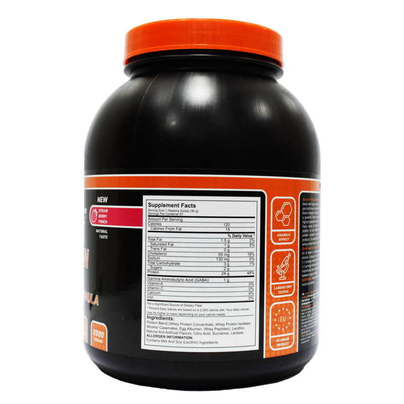 Протеин BioLine High Gaba Formula Земляника 2 кг Банка