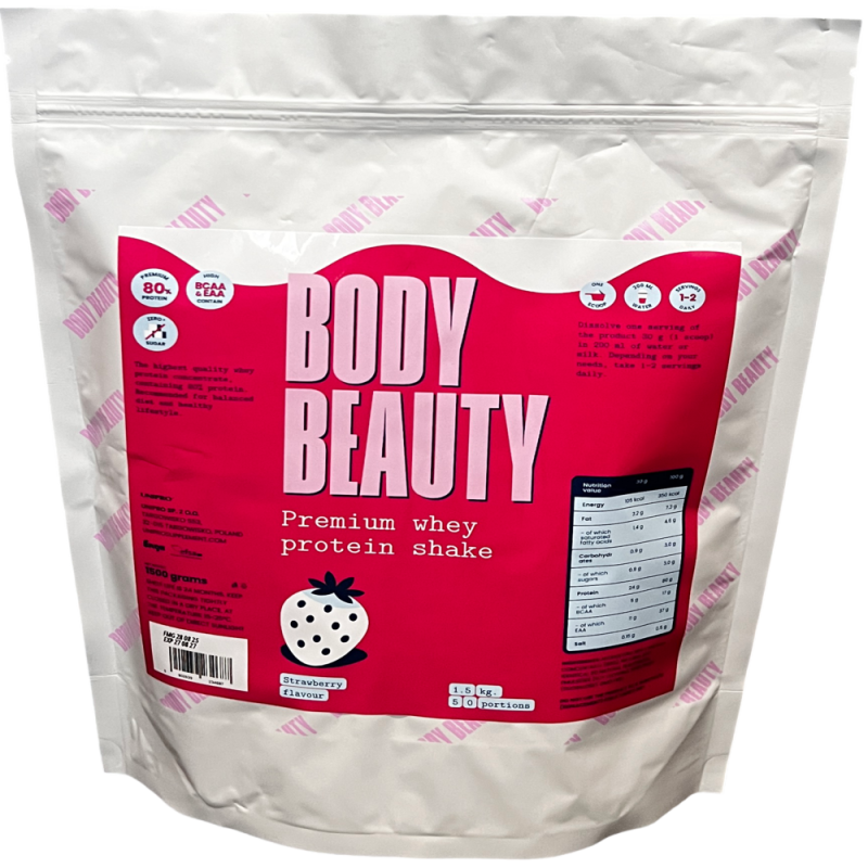Протеиновый коктейль Body Beauty Клубника 1,5 кг